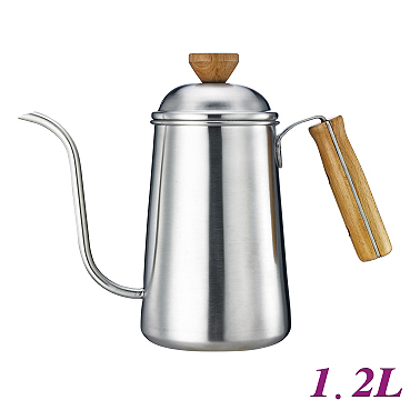 1404 1.2L Pour Over Coffee Pot w/ Wooden Handle (HA1654)