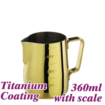 #1311 360cc Milk Pitcher w/ scale - Titanium Golden (HC7089)