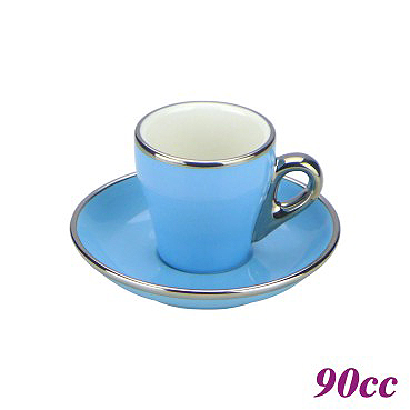#17 Espresso Cup w/ Saucer - Baby Blue (HG0842BB)