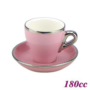 #14 Cappuccino Cup w/ Saucer - Pink (HG0843PK)