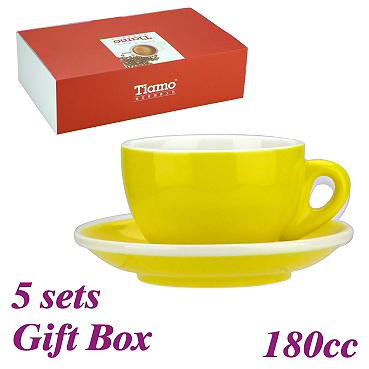 #20 Cappuccino Cup w/ Saucer - Yellow (HG0854Y)