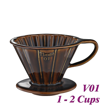 V01 Porcelain Coffee Dripper - Brown (HG5535BR)