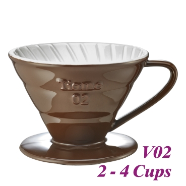 V02 Porcelain Coffee Dripper - Brown (HG5544BR)