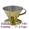 V01 Stainless Steel Coffee Dripper - Titanium Golden (HG5033GD)