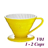 V01 Porcelain Coffee Dripper - Yellow (HG5543Y)